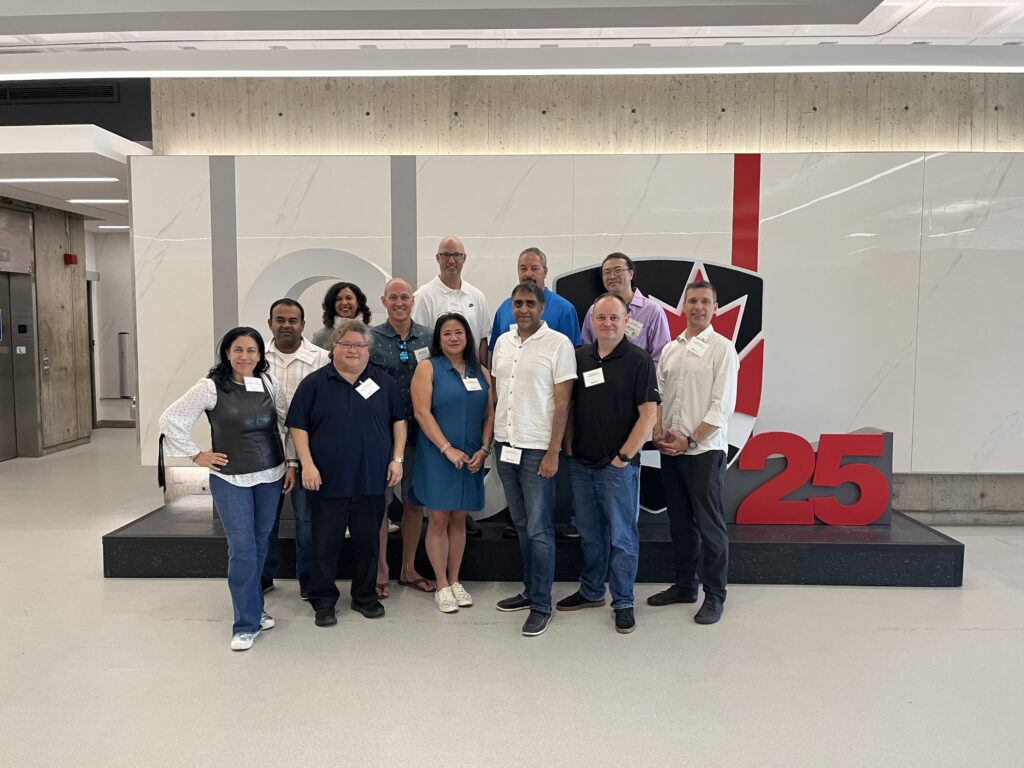 Engineering class of 2000 together for a group photo