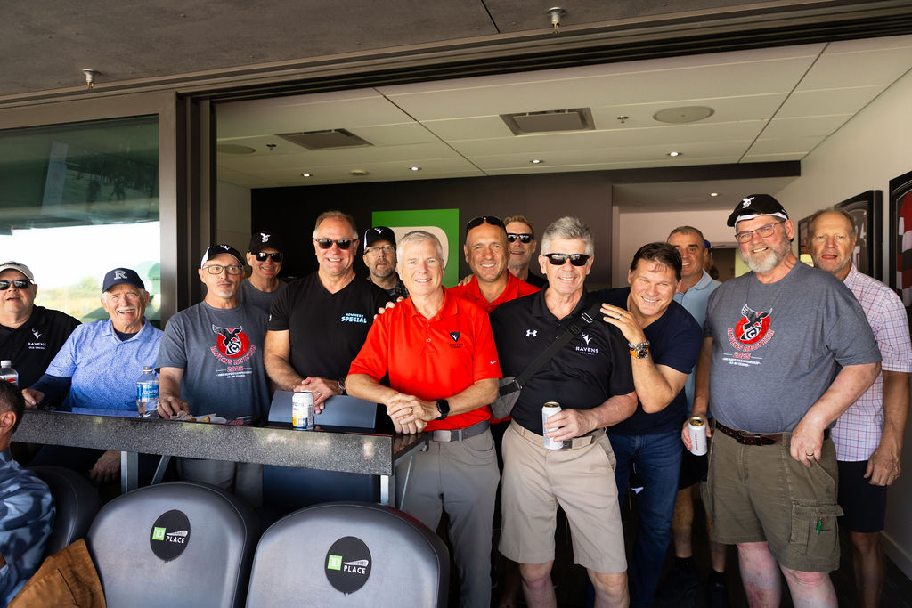 Group photo while watching the Panda Game