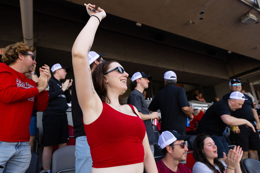 Cheering at the Panda Game