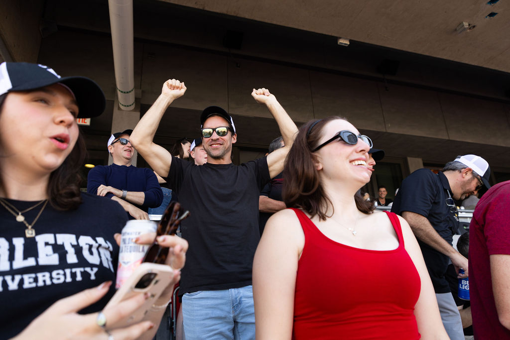 Cheering at the Panda Game