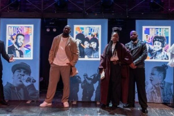 Five people on stage