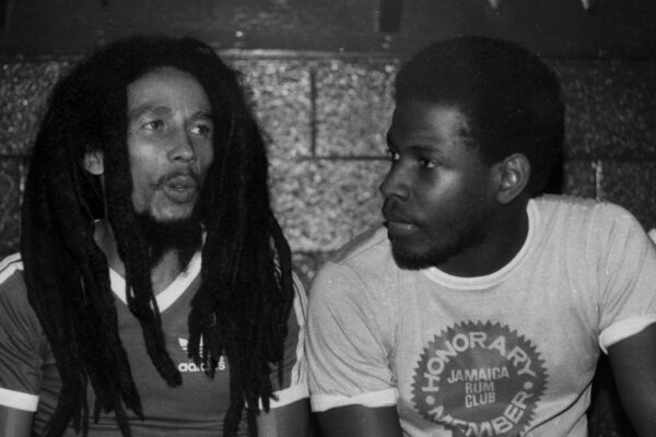 Photo of Bob Marley and Junior Smith