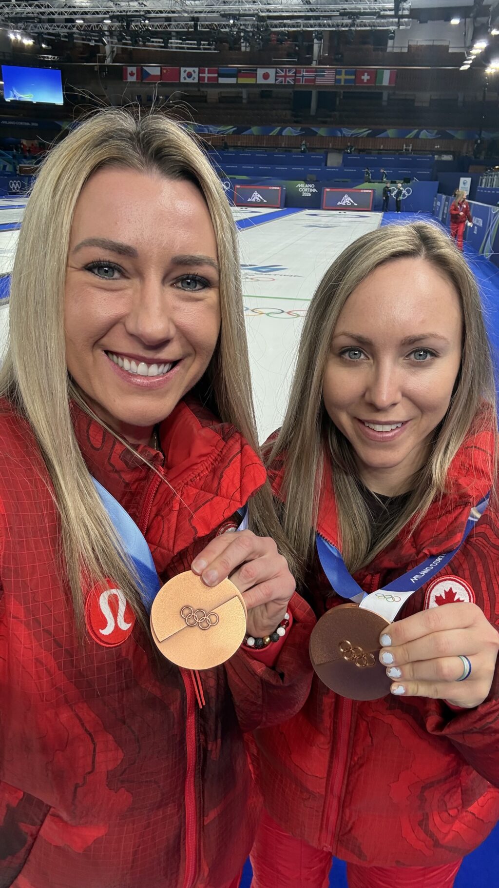 Photo of Emma Miskew and Rachel Homan