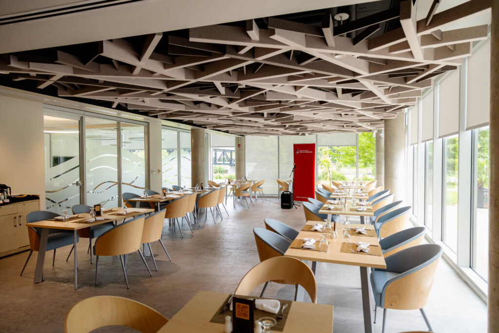 Riverbank Social eatery set up for the Philanthropy and Nonprofit Leadership Alumni Chapter launch event.