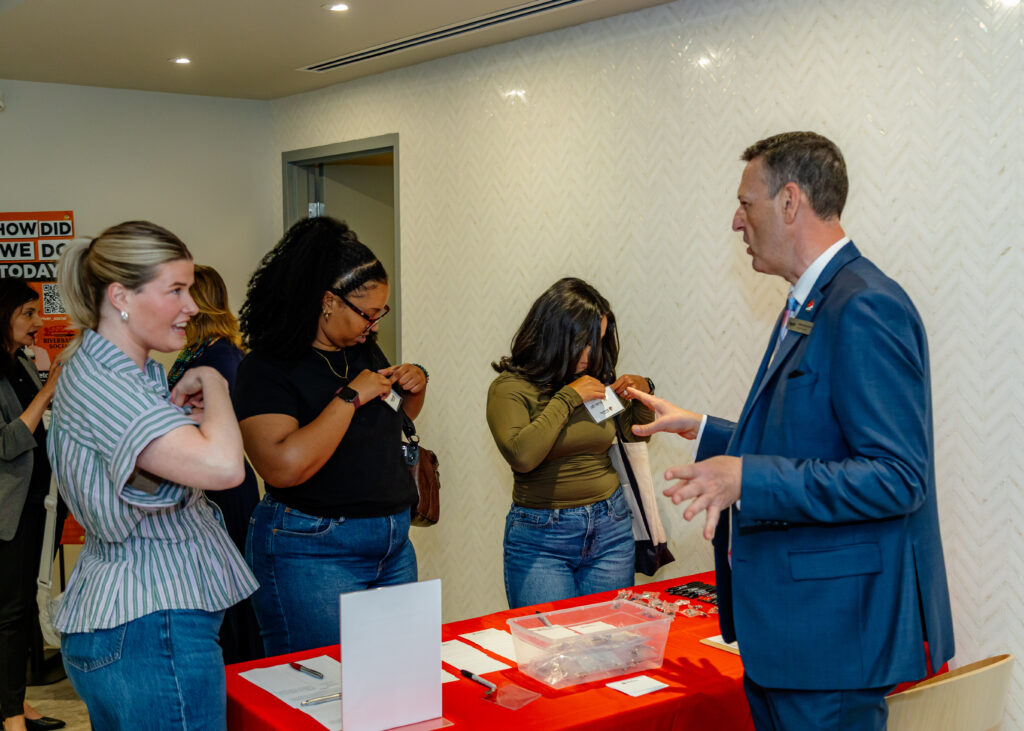 Attendees at the Philanthropy and Nonprofit Leadership Alumni Chapter launch event.