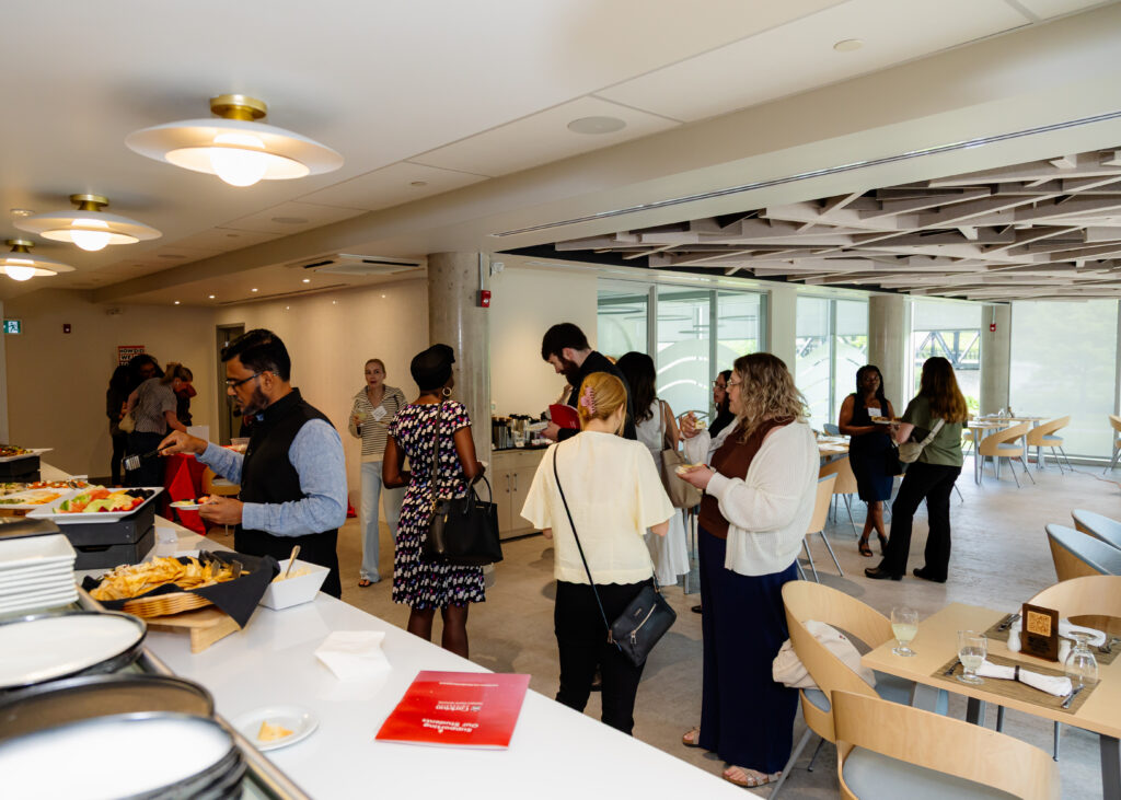 Attendees at the Philanthropy and Nonprofit Leadership Alumni Chapter launch event.