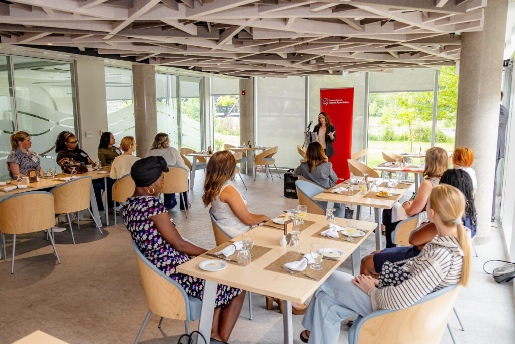 Attendees at the Philanthropy and Nonprofit Leadership Alumni Chapter launch event.