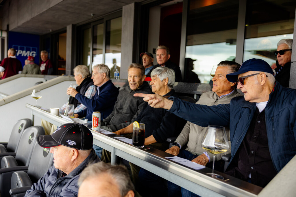 Group of people watching the Panda Game