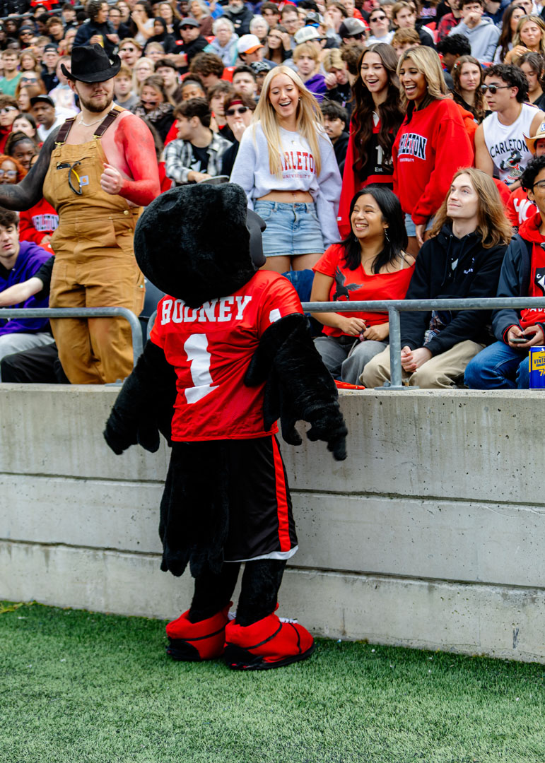 Rodney looking at the crowd during Panda Game